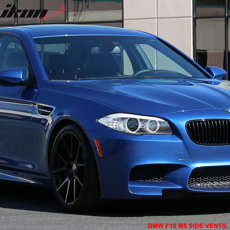 2011-2016 F10 5 Series M5 Style Metal Fenders with Side Vent LED Lamp