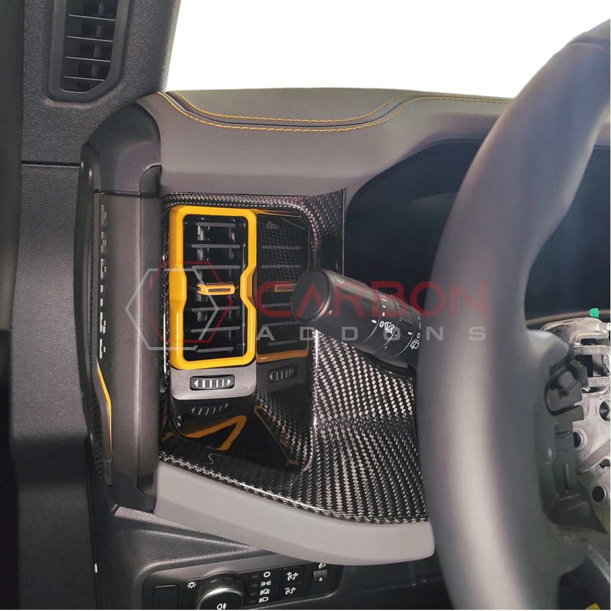 2021+ Bronco Real Carbon Fiber Left Driver Side Dash AC Vent Trim Cover