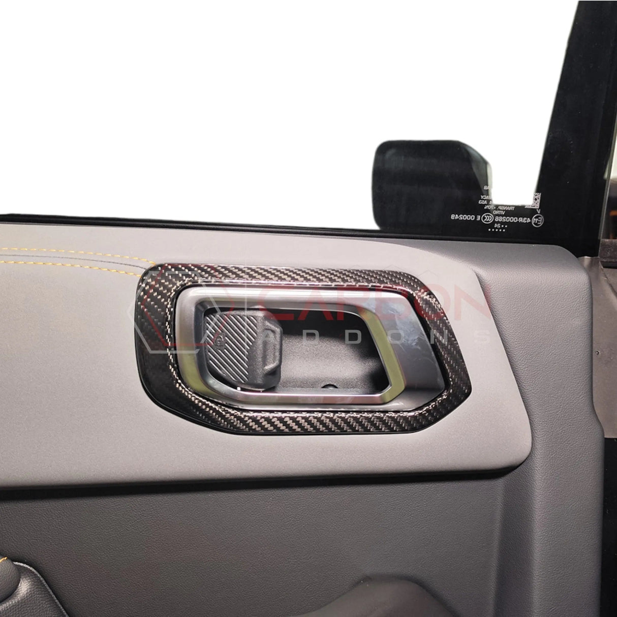 2021+ Bronco Real Carbon Fiber Interior Door Handle Trim Covers