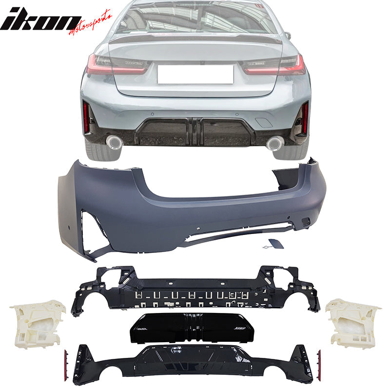 2023-2024 BMW G20 3-Series LCI 330i M-P Style Rear Bumper Cover Set