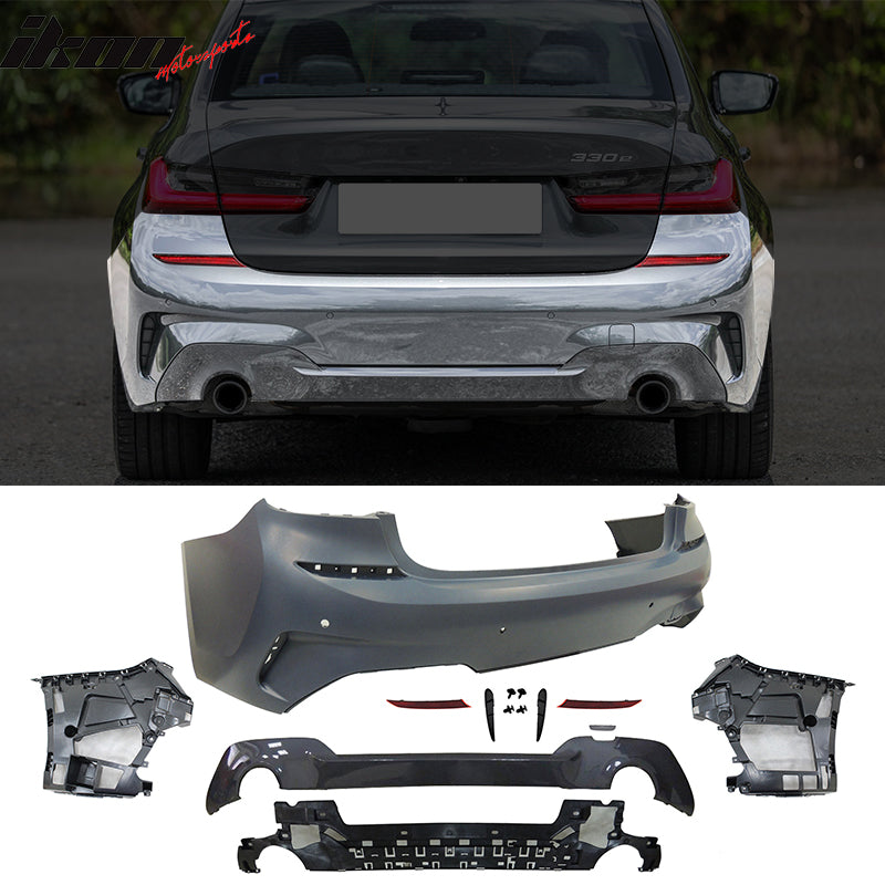 2019-2022 BMW G20 Sedan M-Tech Black Front Rear Bumper Side Skirts