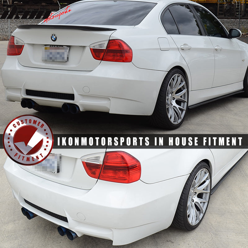 2006-2011 BMW E90 M3 Style Twin Outlets Unpainted Rear Bumper Cover