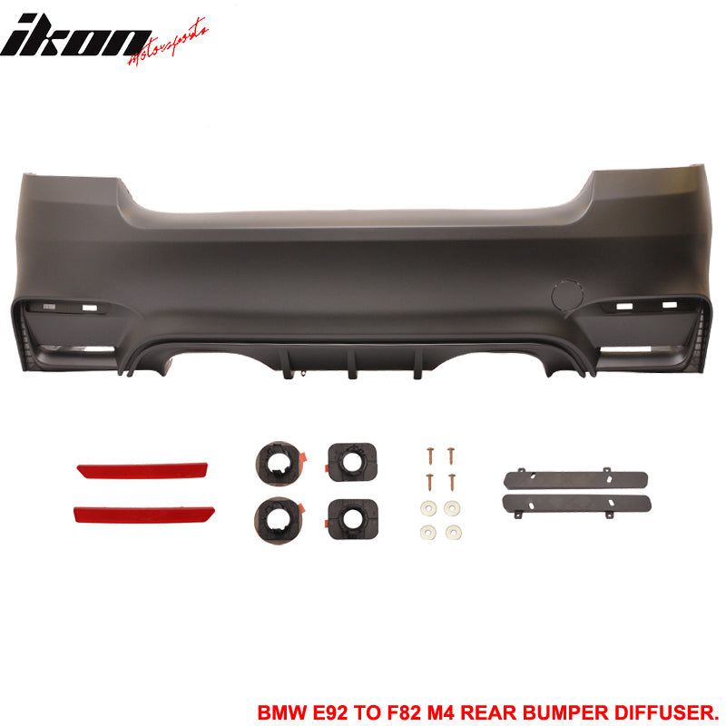 Fits 11-13 E92 E93 LCI M4 Conversion Front+Rear Bumper Polypropylene