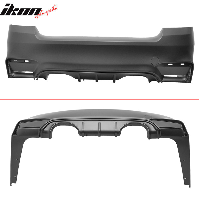 2007-2013 BMW E92 2Dr M4 Style Unpainted Rear Bumper Cover Conversion