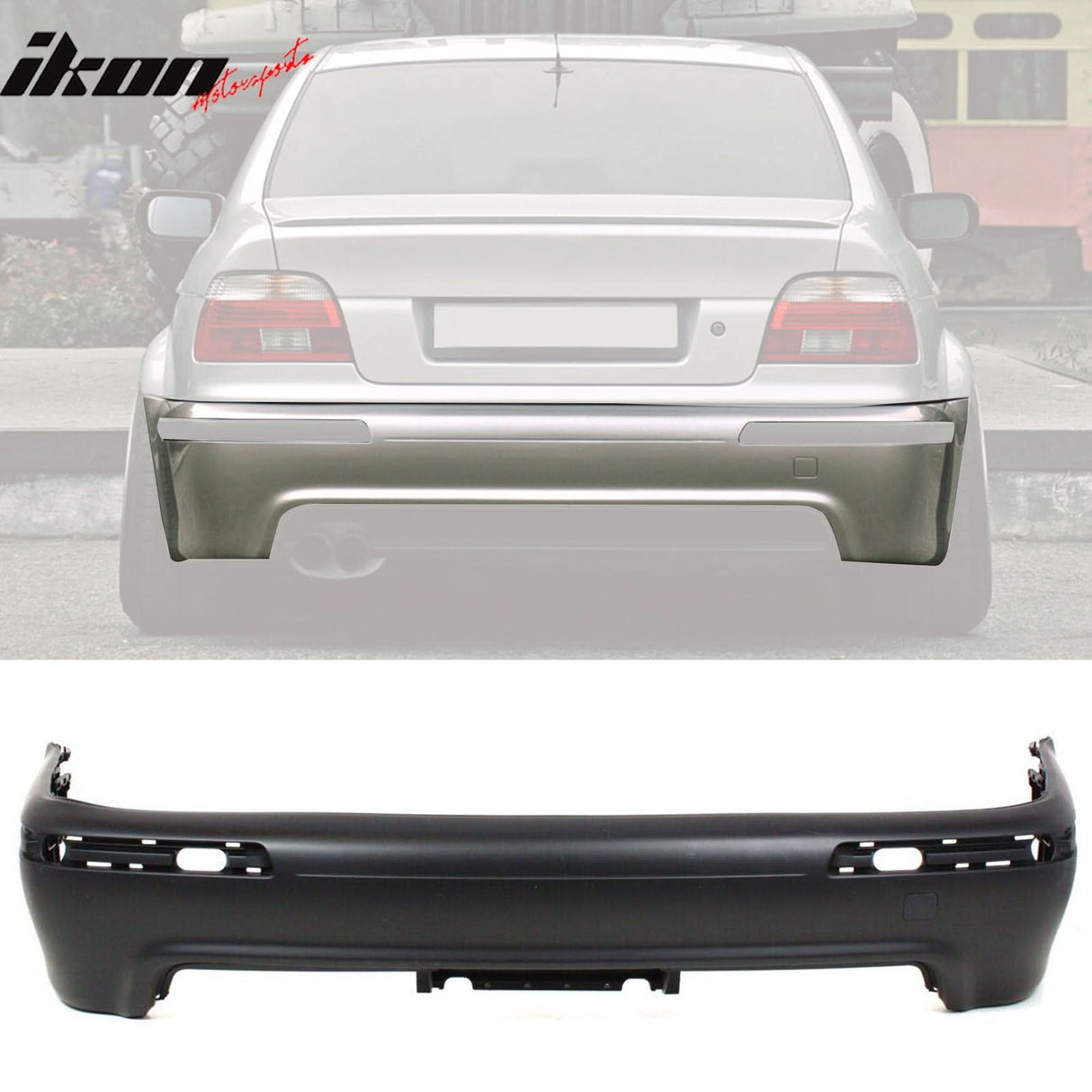 1997-2003 BMW E39 5-Series Unpainted Twin M5 Style Rear Bumper Cover
