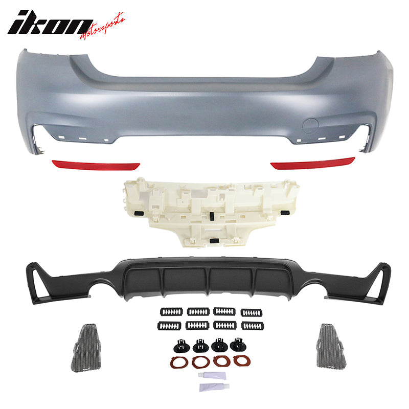 2014-2020 BMW F32 435i M-P Style Dual Outlet Rear Bumper Conversion PP