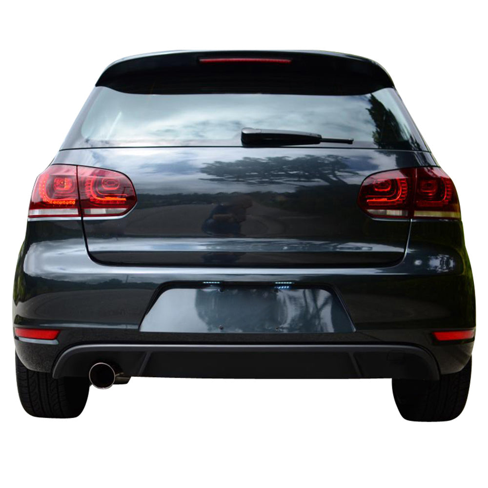 2010-2014 VW Golf MK6 Rear Bumper Diffuser Single Muffler Outlet