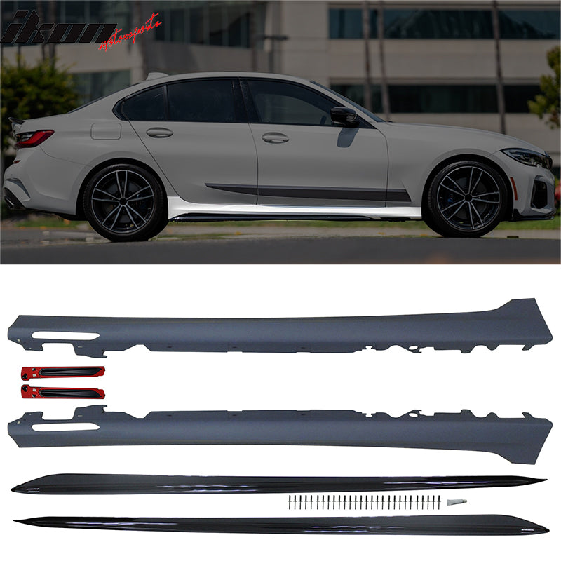 2019-2023 BMW 3 Series G20 MP Style Side Skirts+ Rocker Panel w/ Light