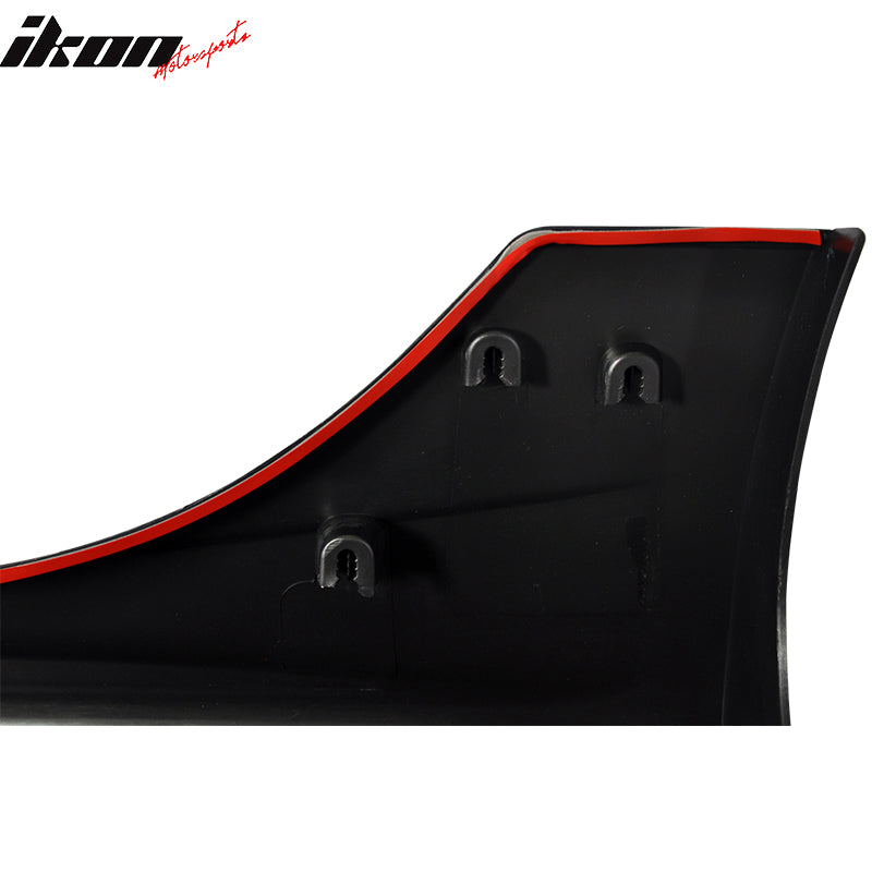 2008-2015 Mitsubishi Lancer EVO Side Skirts Unpainted Black PP Pai