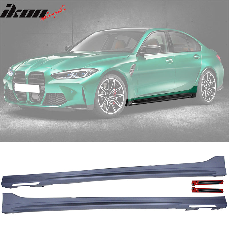 2019-2023 BMW G20 M3 Style Bumper for Square Tip &Side Skirt w/ Light
