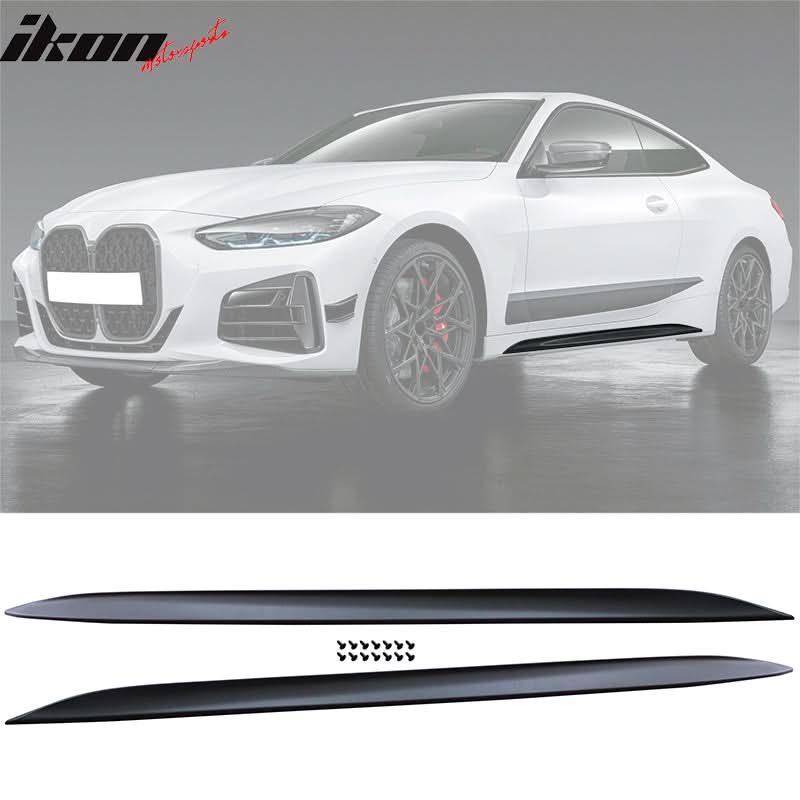 2021-2025 BMW G22 G23 4 Series M-Performance Black Side Skirt Pair