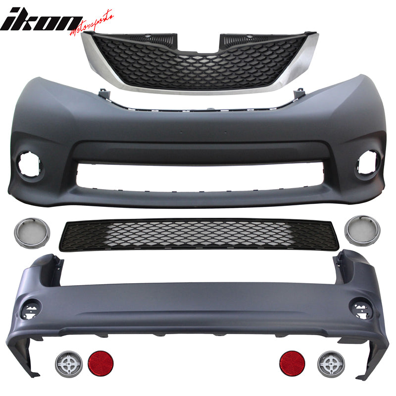 2011-2017Â Toyota Sienna Front Rear Bumper Cover Conversion Grill PP