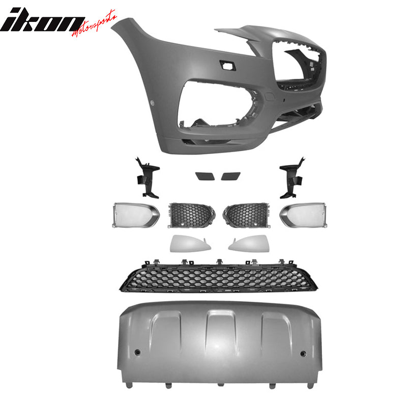 2017-2020 Jaguar F-Pace S Style PP Front Bumper Cover With Grille