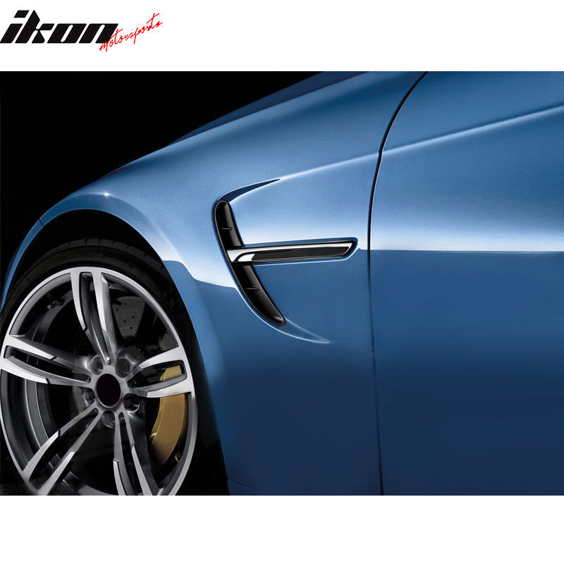 2012-2018 F30 M3 M4 Style Unpainted Metal Fender with Chrome Side Vent