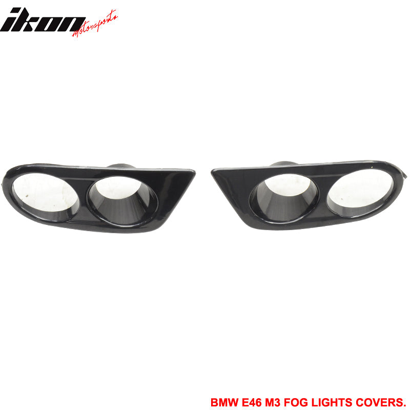 Fits 99-06 E46 2Dr M3 PP Front Bumper + Fog Light Cover + Fog Lamp