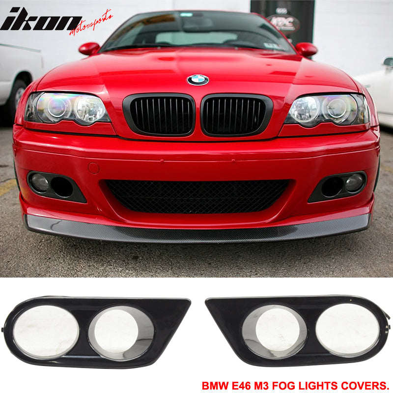 Fits 99-06 E46 2Dr M3 PP Front Bumper + Fog Light Cover + Fog Lamp