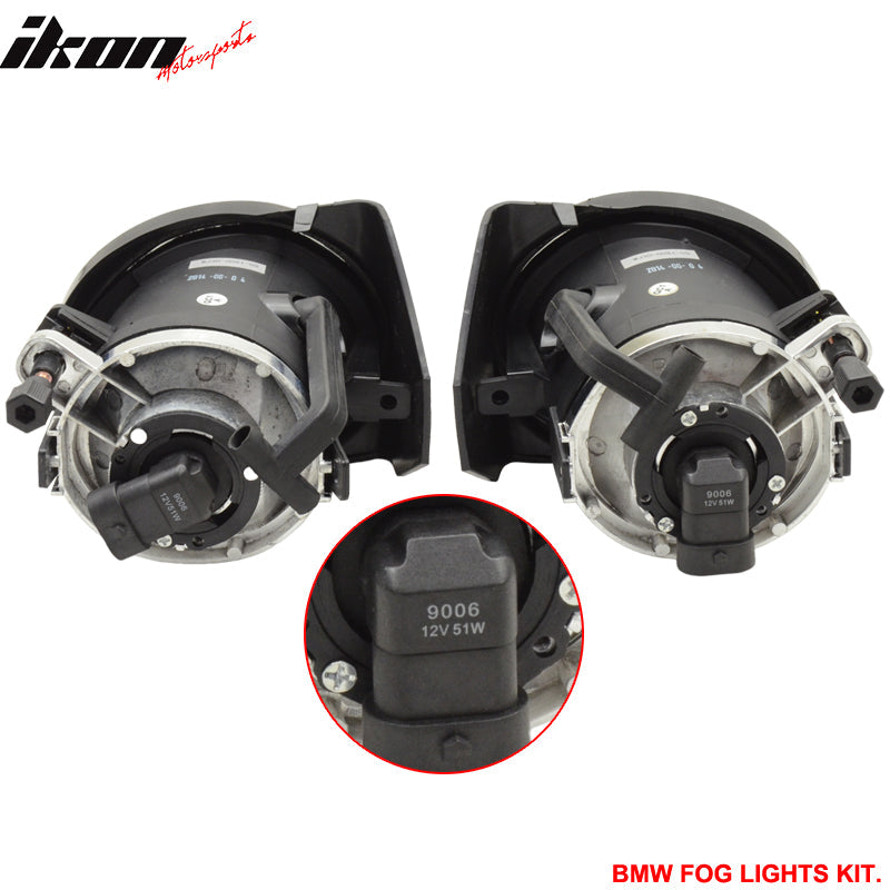 Fits 99-06 E46 2Dr M3 PP Front Bumper + Fog Light Cover + Fog Lamp