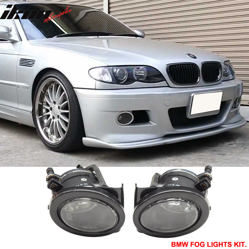 Fits 99-06 E46 2Dr M3 PP Front Bumper + Fog Light Cover + Fog Lamp