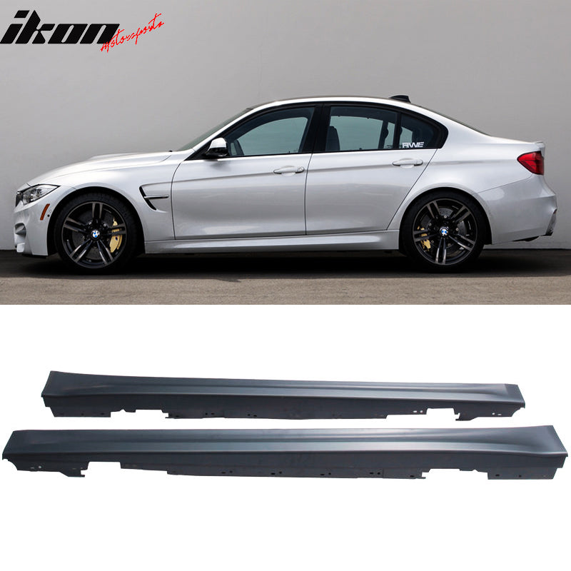 2012-2018 BMW F30 3-Series M3 Style Unpainted Black Side Skirts PP