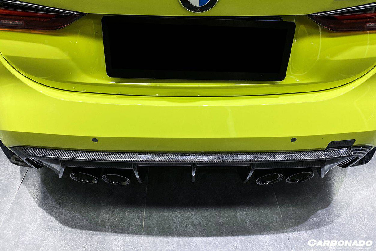 2021-UP BMW M4 G82 G83 MP Style Carbon Fiber Qual Rear Lip with Caps
