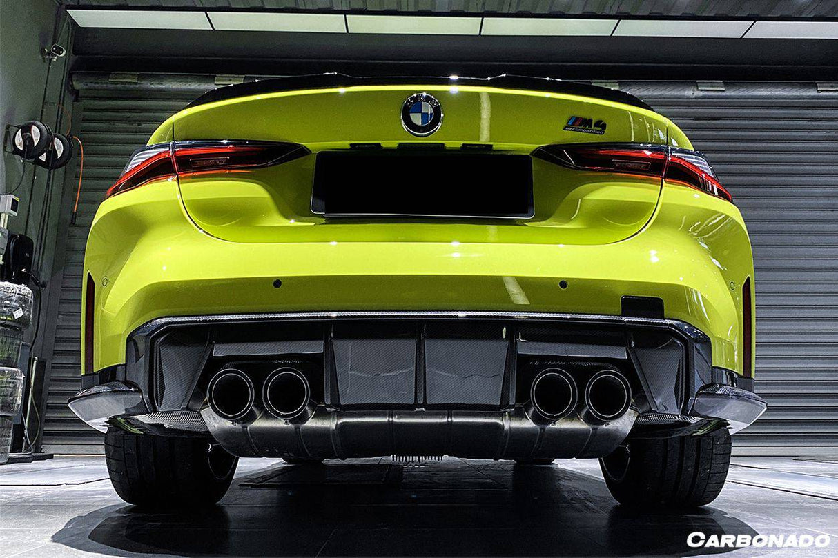2021-UP BMW M4 G82 G83 MP Style Carbon Fiber Qual Rear Lip with Caps