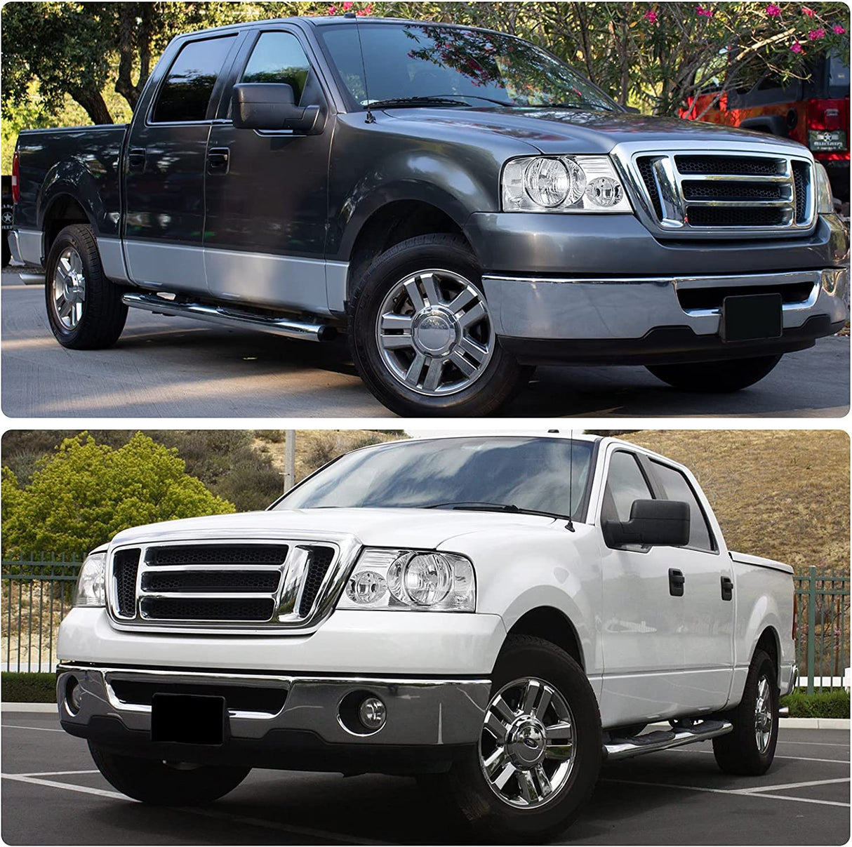 2004-2008 Ford F150 Headlights Chrome Housing Reflector