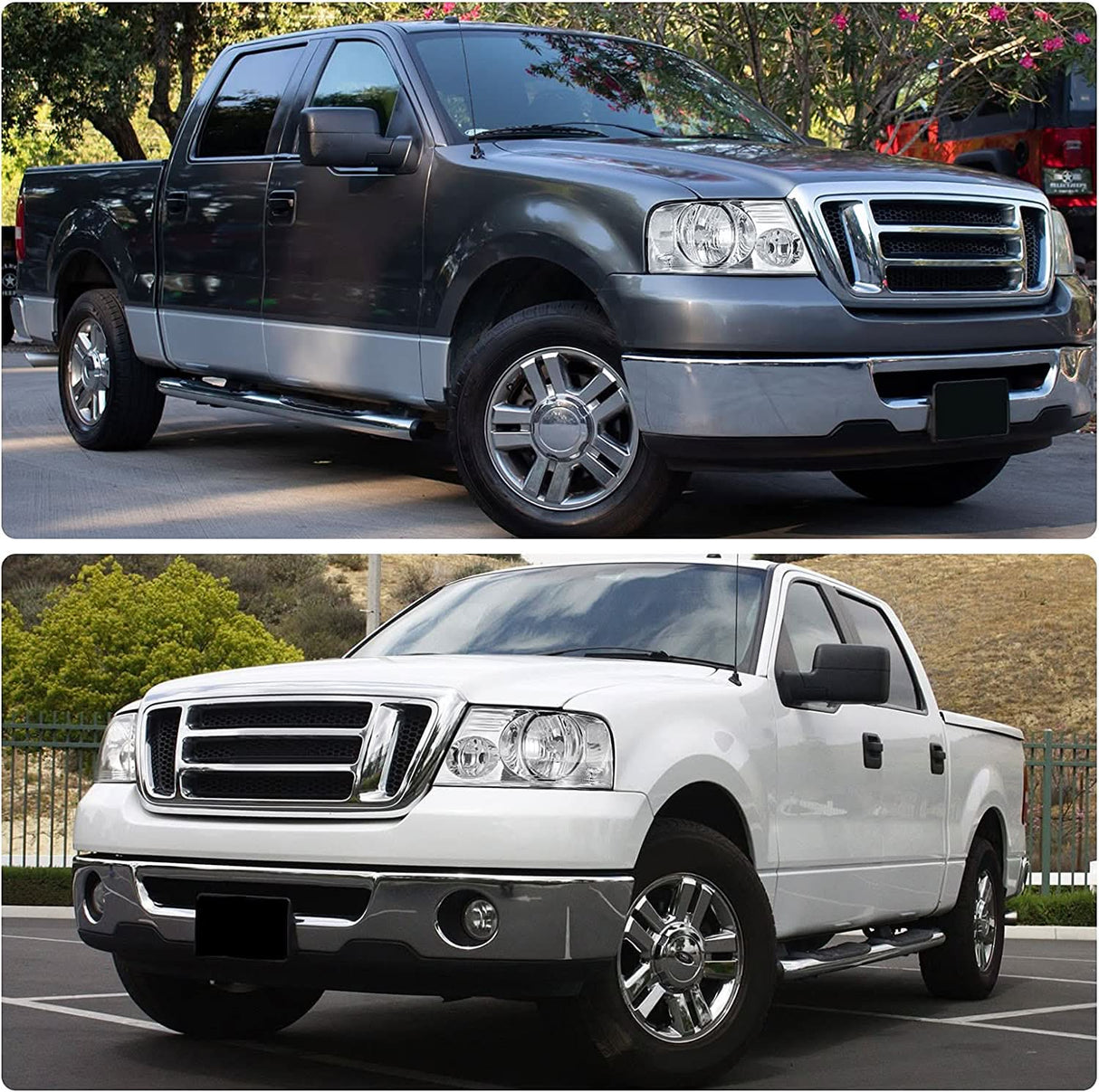 2004-2008 Ford F150 Headlights Chrome Housing Reflector