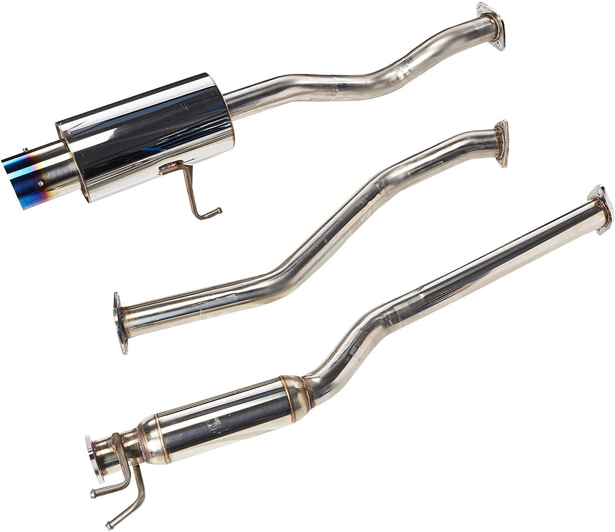 Spec-D Tuning Exhaust Honda Civic EX Coupe/Sedan (2001-2005) Polished or Blue Burnt Tip N1
