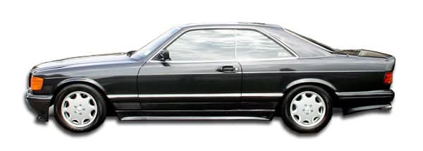 1981-1991 Mercedes S Class W126 AMG Look Side Skirts - 4 Piece FRP