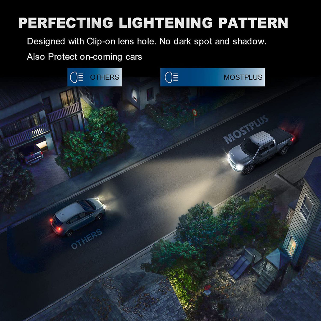 MOSTPLUS Headlight Assembly Compatible with Chevy Chevrolet Silverado 1500 2500 3500 with Black Housing, Clear Lens, Amber Reflector