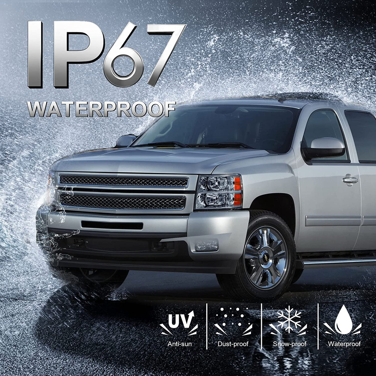 Mostplus Headlight Assembly Compatible With Chevy Chevrolet Silverado 1500 2500 3500 Black Housing Clear Lens Amber Reflector