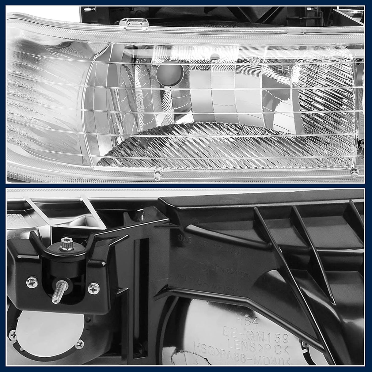 Autosaver88 Headlight Assembly Compatible With 19992002 Chevy Silverado 20002006 Tahoe Suburban Headlamp Bumper Lights Black Housing Reflector Chrome