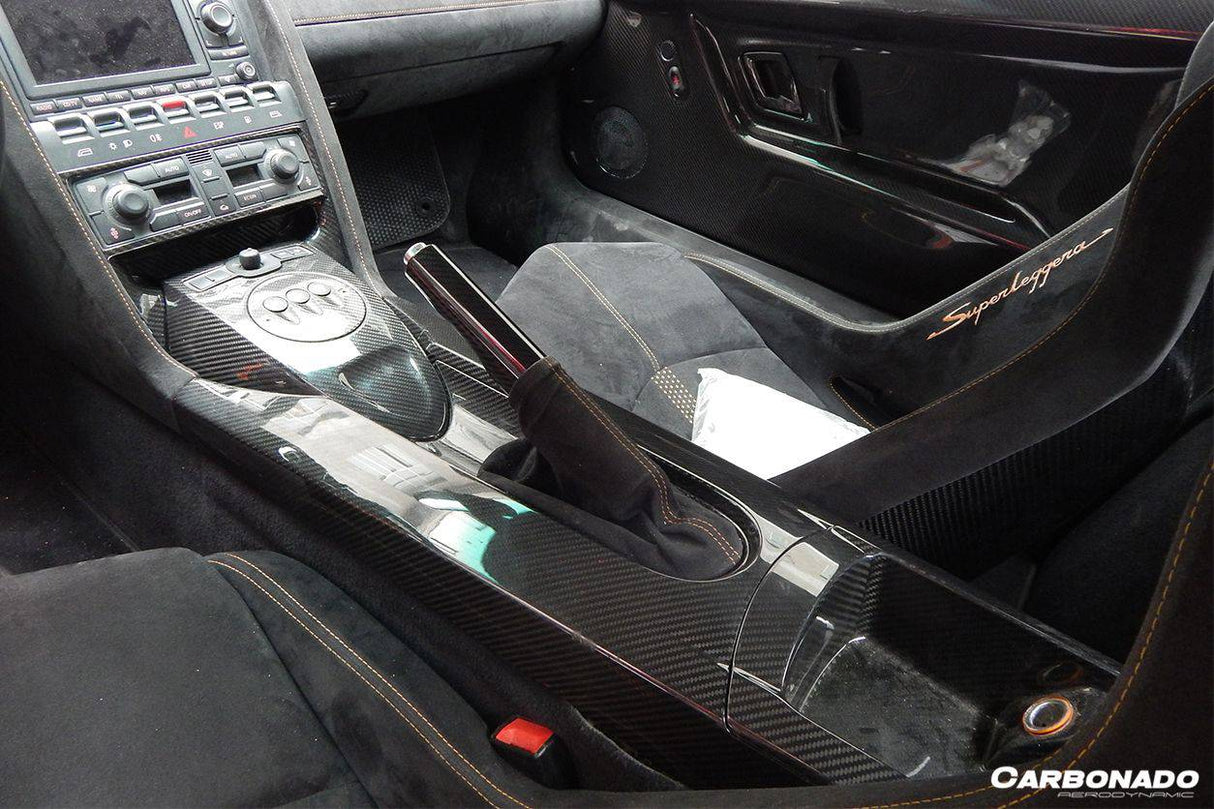 2004-2014 Lamborghini Gallardo OEM Style Carbon Fiber Center Gear Shift Console Board