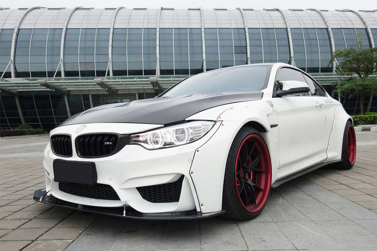 2014-2020 BMW F82 F83 M4 DE Style Carbon Fiber Front Lip