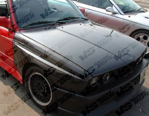 1984-1991 BMW 3 SERIES E30 2 doors 4 doors OEM Style Carbon Fiber Black Hood