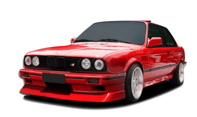 1984-1991 BMW 3 Series E30 Evo Look Body Kit - 4 Piece - FRP