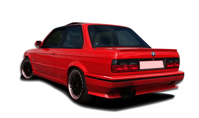 1984-1991 BMW 3 Series E30 Evo Look Rear Bumper Cover - FRP