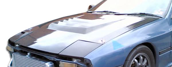 1986-1991 Mazda RX-7 D-1 Style Hood - 1 Piece - FRP