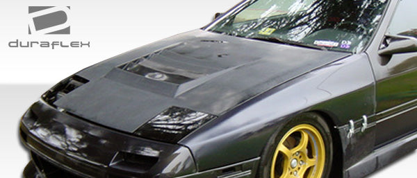 1986-1991 Mazda RX-7 D-1 Style Hood - 1 Piece - FRP
