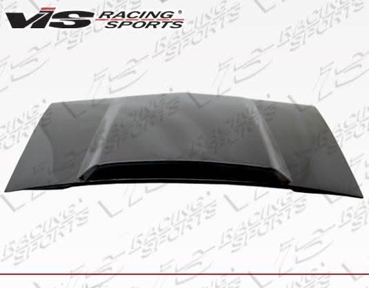 1987-1993 Ford Mustang 2 doors Cowl Induction Style Carbon Fiber Black Hood