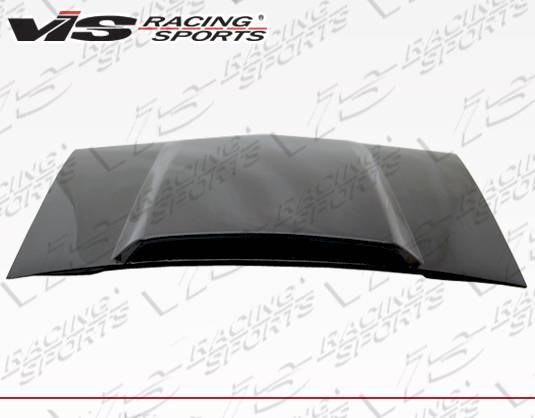 1987-1993 Ford Mustang 2 doors Cowl Induction Style Carbon Fiber Black Hood