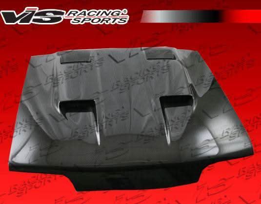 1987-1993 Ford Mustang 2 doors Marh 5 Style Carbon Fiber Black Hood