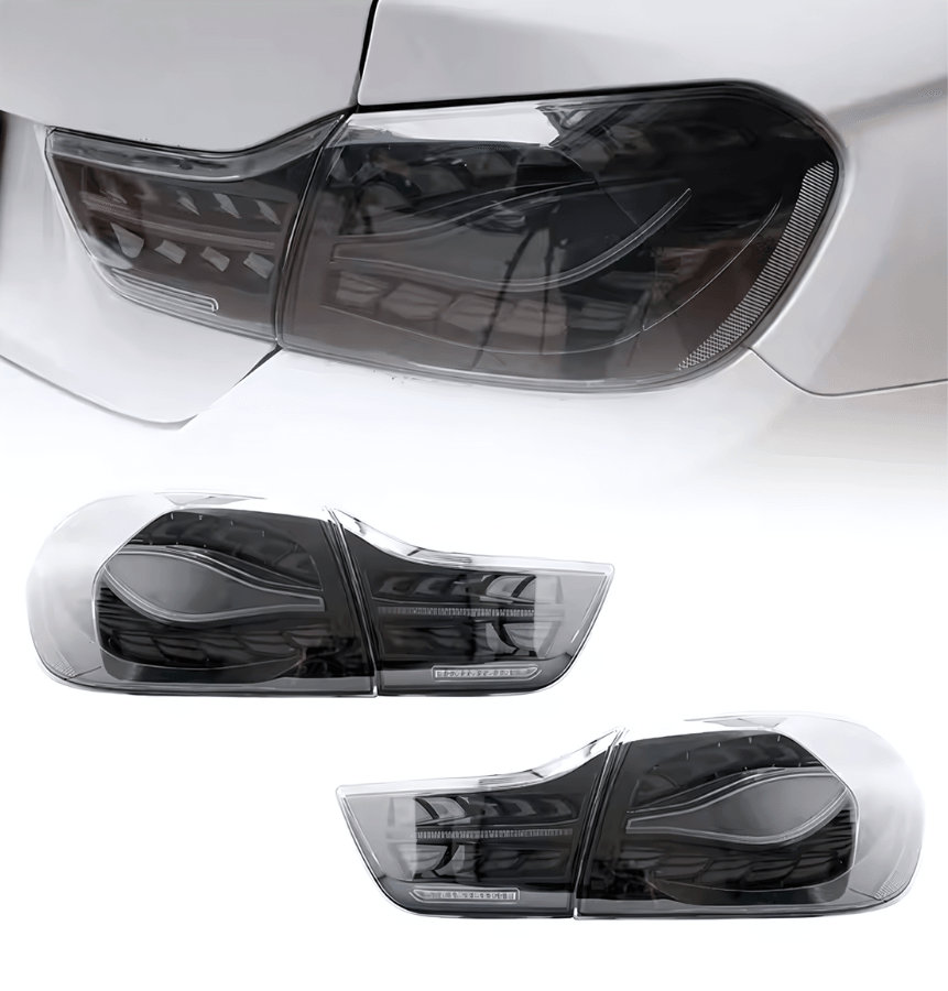BMW F32 F36 F82 F33 F83 4 Series - Double Dragon Scale Black LED Tail lights (2013 - 2018) - K2 Industries