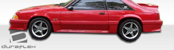 1979-1993 Ford Mustang Cobra R Style Side Skirts - 2 Piece - FRP