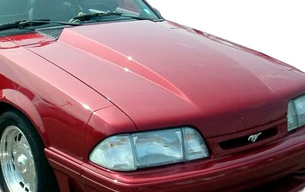 1987-1993 Ford Mustang 2" Cowl Hood - 1 Piece - FRP