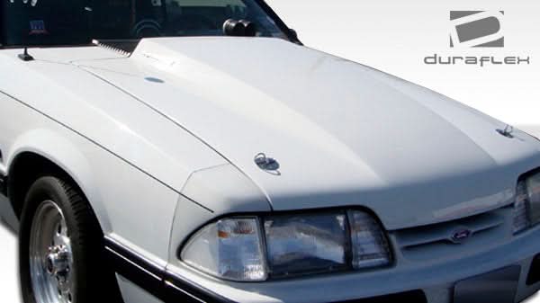 1987-1993 Ford Mustang 2" Cowl Hood - 1 Piece - FRP