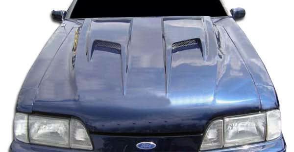 1987-1993 Ford Mustang Mach 2 Style Hood - 1 Piece - FRP