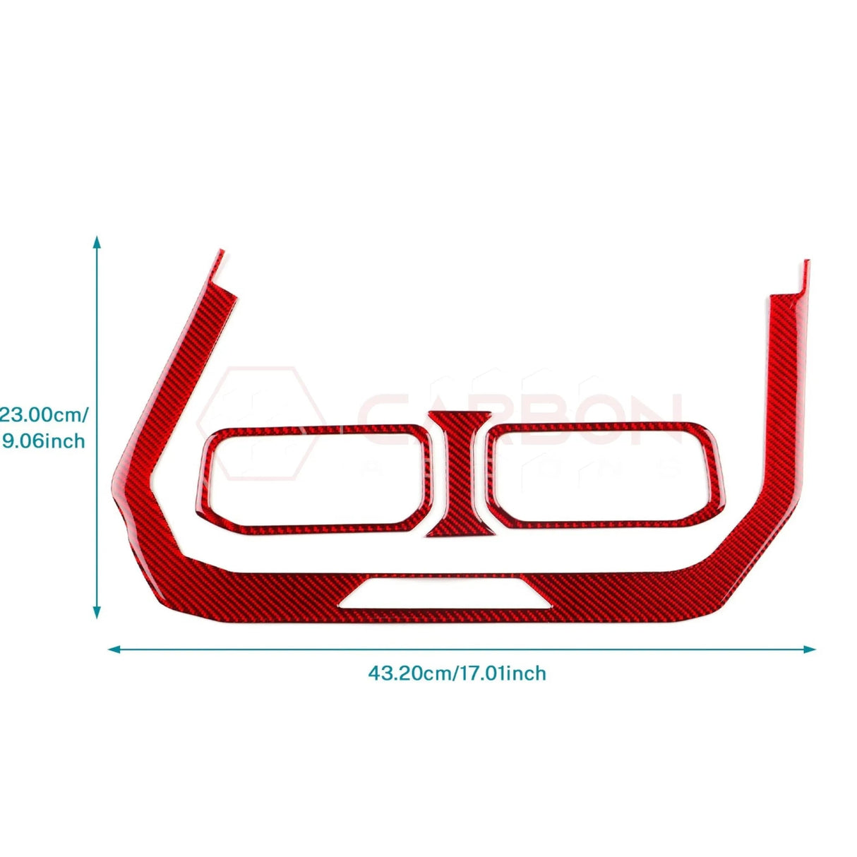 2024+ S650 Mustang Real Carbon Fiber Dash Center AC Vents Trim Overlays