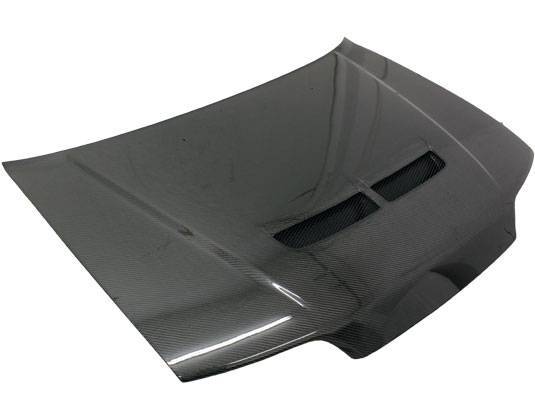 1988-1991 Honda Civic JDM Hatchback TECHNO R Style Carbon Fiber Black Hood