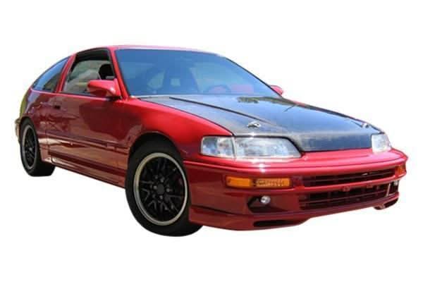 1988-1991 Honda Civic Hatchback US (SIR) Style Carbon Fiber Black Hood